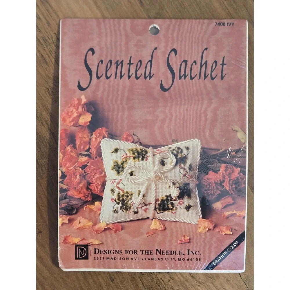 Designs for the Needle Scented Sachet Cross Stitch Kit 7408 Ivy‎ Rose Potpourri